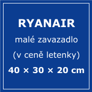 Spĺňa rozmery pre Ryanair, Wizz Air alebo Vueling Splňuje rozměry pro Ryanair, Wizz Air nebo Vueling